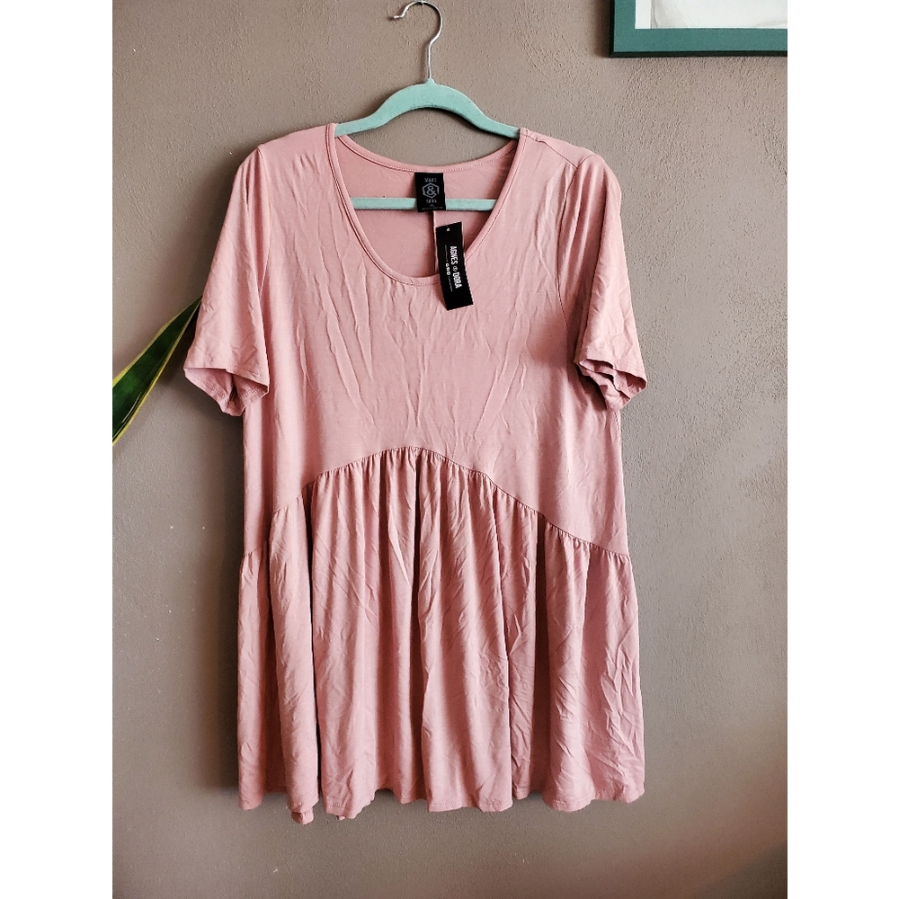 Agnes & Dora dusty rose tunic top